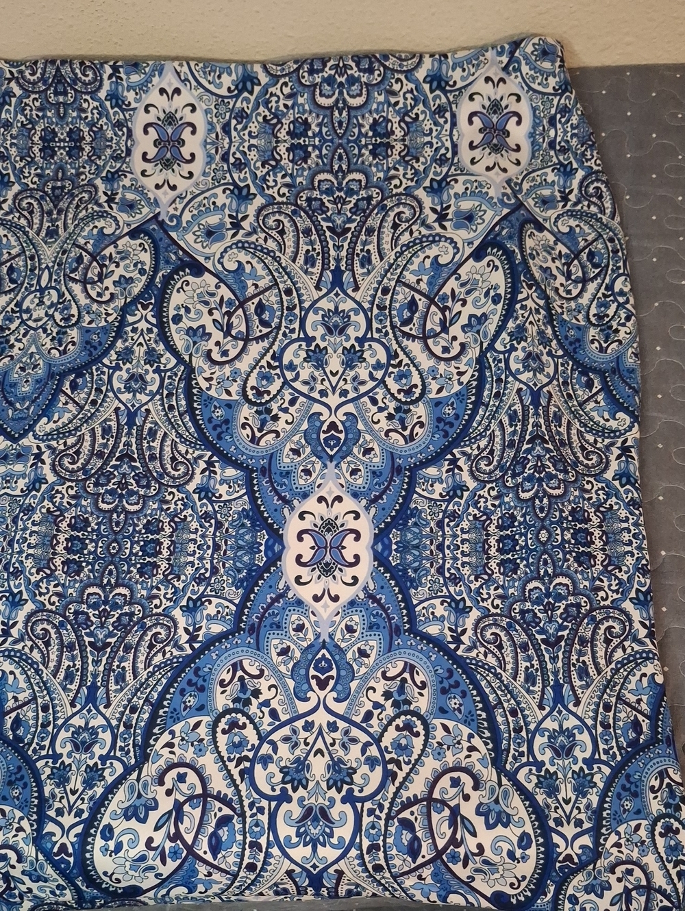 BOLD Elements Blue Paisley Print Pencil Skirt Size XXL